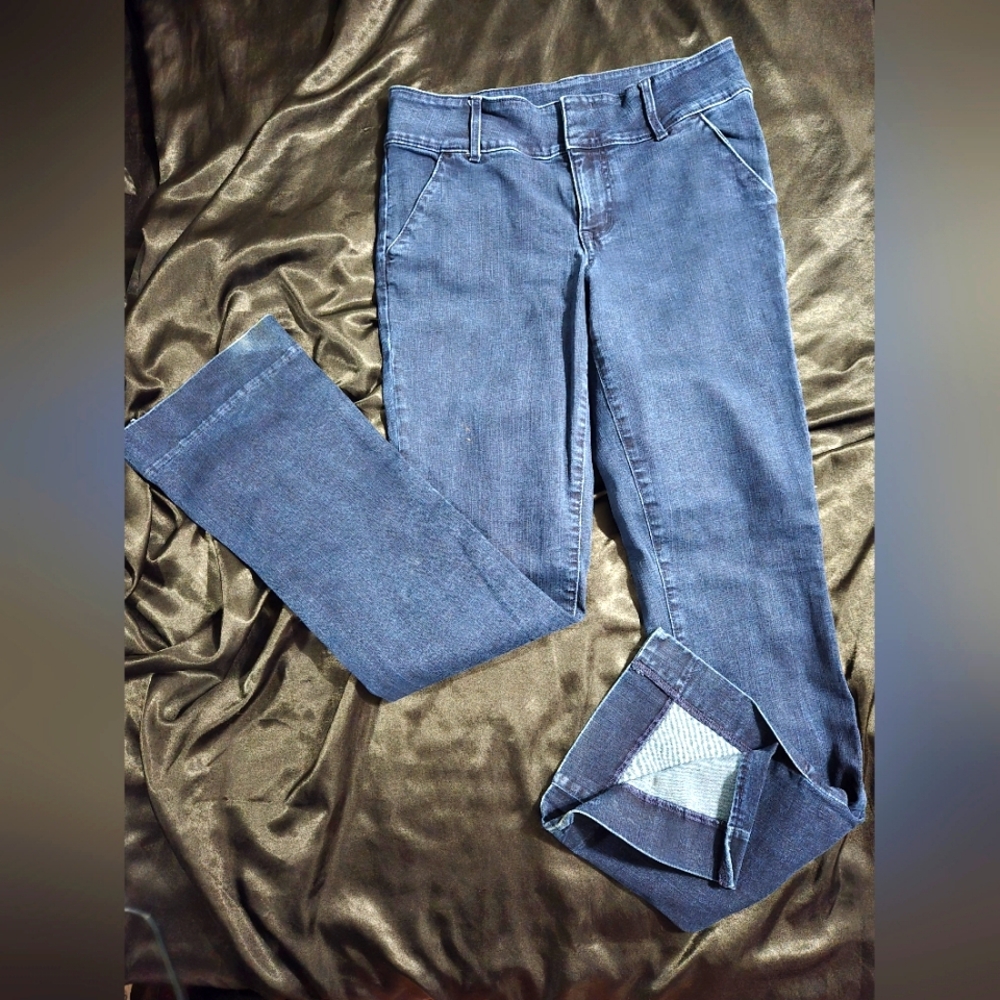 Flare blue jeans